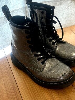 Dr. Martens Kids Silver Boots